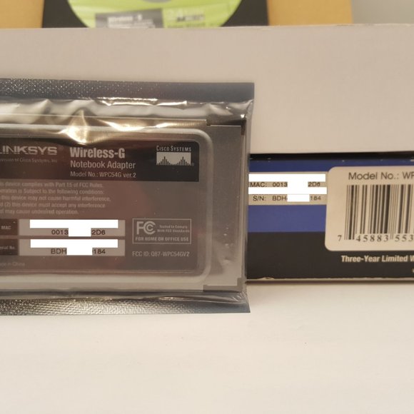 LINKSYS CISCO Wireless G Notebook Adapter Cardbus 2.4Ghz 802.11g WPC54G - Picture 8 of 8